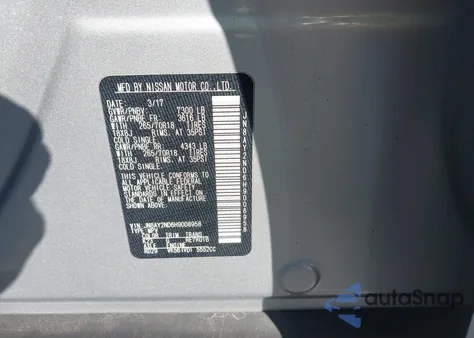 2017 Nissan Armada Sv из США, поврежденный, VIN JN8AY2ND6H9008958